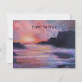 "Ein Gebet für den Frieden"-Karte Dankeskarte (Rückseite)