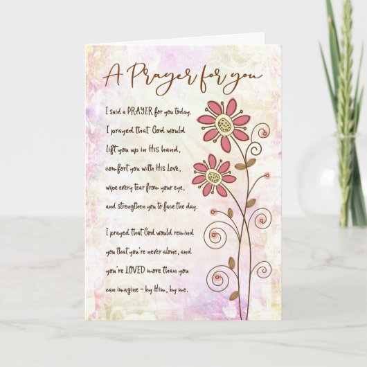 Ein Gebet für dich Feiertagskarte (Vorderseite)