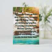 Ein Gebet für die Heilung eines flachen Grußkarten Karte (Stehend Vorderseite)