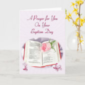 Ein Gebet für eine Taufe Karte (Gelbe Blume)