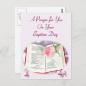 Ein Gebet für eine Taufe Postkarte (Vorne/Hinten)