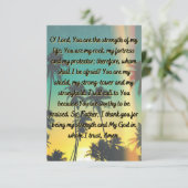 Ein Gebet für Frieden und Kraft - flatter Grußkart Karte (Stehend Vorderseite)