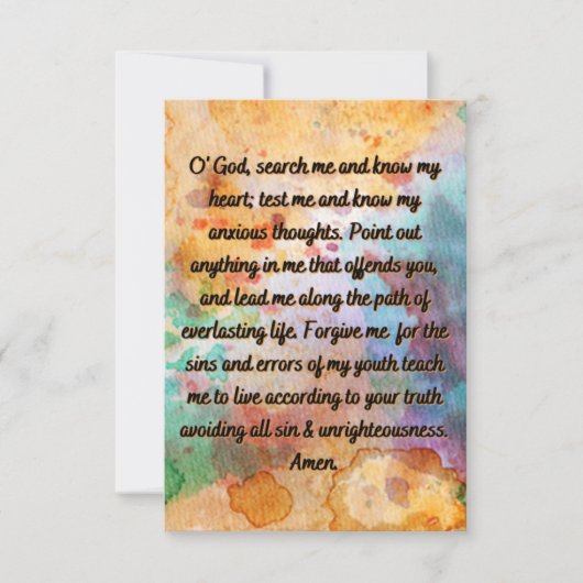 Ein Gebet für Gerechtigkeit 2 flache Grußkarte Karte (Vorderseite)