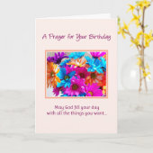 Ein Gebet für Ihren Geburtstag... Karte (Gelbe Blume)