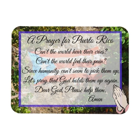 Ein Gebet für Puerto Rico Magnet (Horizontal)