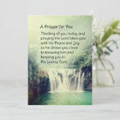 Ein Gebet für Sie Schöne Natur Wasserfall Flat Karte (Stehend Vorderseite)