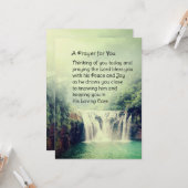 Ein Gebet für Sie Schöne Natur Wasserfall Flat Karte (Vorderseite/Rückseite Beispiel)