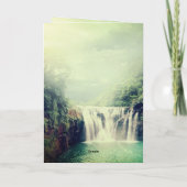 Ein Gebet für Sie Schöner Wasserfall der Natur Karte (Rückseite)