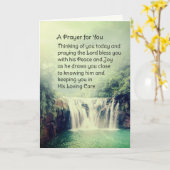 Ein Gebet für Sie Schöner Wasserfall der Natur Karte (Gelbe Blume)