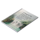 Ein Gebet für Sie Schöner Wasserfall der Natur Notizblock (Linke Seite)