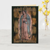 Ein Gebet für unsere Dame von Guadalupi Karte (Gelbe Blume)