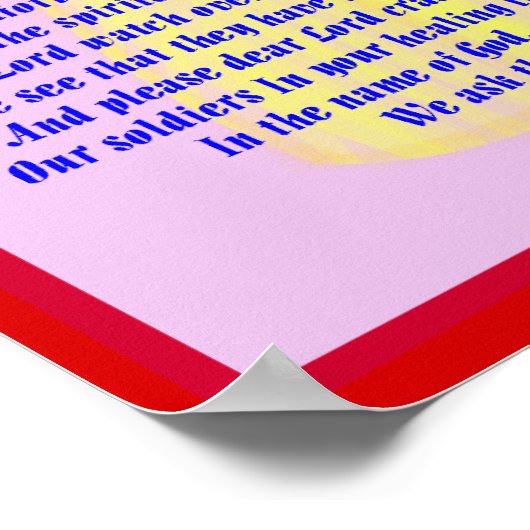 Ein Gebet für unsere Soldaten Poster (Ecke)