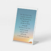 Ein Gebet in der Nacht. Podestzeichen Sockelschild (Vorderseite)