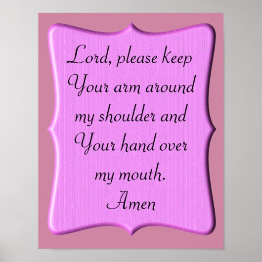 Ein Gebet - Kunstposter Poster (Vorne)