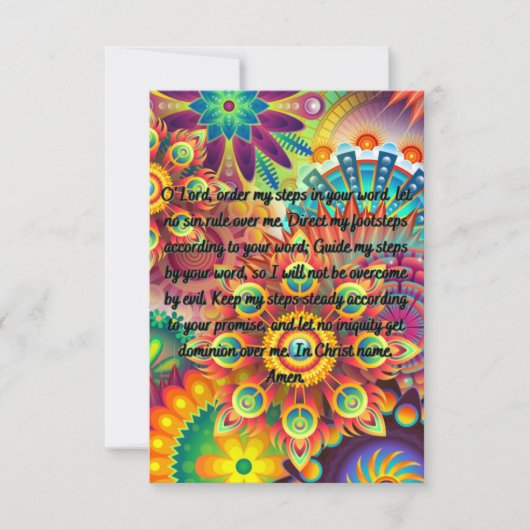 Ein Gebet mit einer flattigen Grußkarte Karte (Vorderseite)