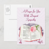 Ein Gebet mit tiefstem Beileid Postkarte (Vorne/Hinten)
