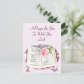 Ein Gebet, um dir Glück zu wünschen Postkarte (Stehend Vorderseite)