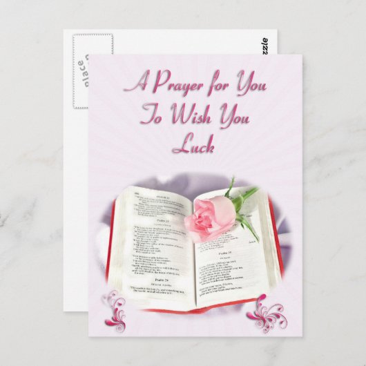 Ein Gebet, um dir Glück zu wünschen Postkarte (Vorne/Hinten)
