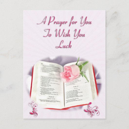 Ein Gebet, um dir Glück zu wünschen Postkarte (Vorderseite)