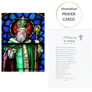 Ein Gebet von St. Patrick Katholisches Gebetskarte Platzkarte