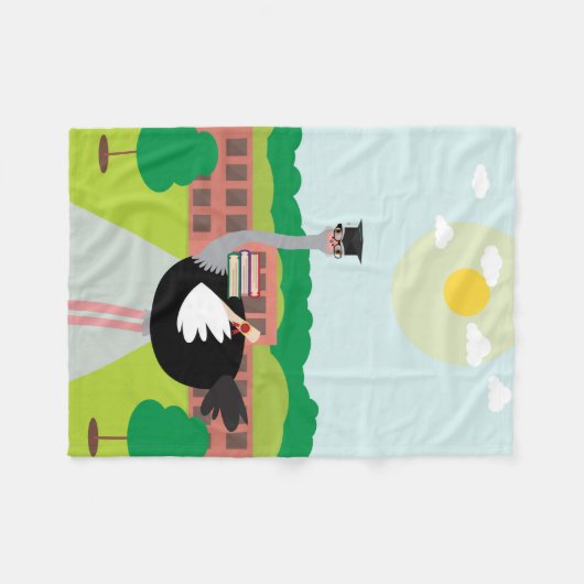 Ein gebildeter Strauß Fleecedecke (Vorderseite (Horizontal))