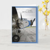 Ein Geburtstag dachte... Trimotor Karte (Gelbe Blume)