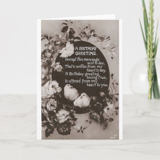 Ein Geburtstag Grußtauben Karte (Vorderseite)