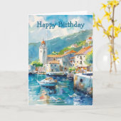 Ein Geburtstag im Seehafen Karte (Gelbe Blume)