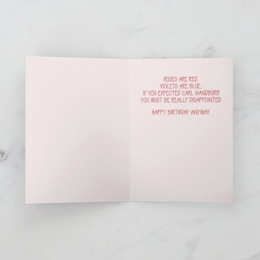 Ein Geburtstaggedicht Karte (Innenseite)