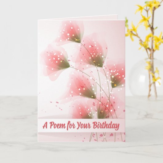 Ein Geburtstaggedicht Karte (Gelbe Blume)