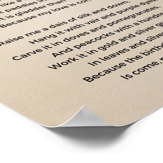 Ein Geburtstaggedicht Vintage Poster (Ecke)