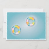 Ein Geburtstagsschwimmbad-Party im Wasser Einladung (Rückseite)