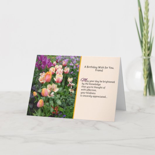 Ein Geburtstagswunsch für Sie, Freund Karte (Vorderseite)