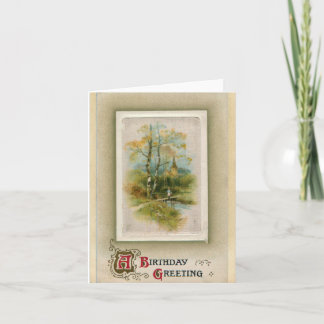 Ein Geburtstagswunsch nach Vintager Pastoralgestal Karte