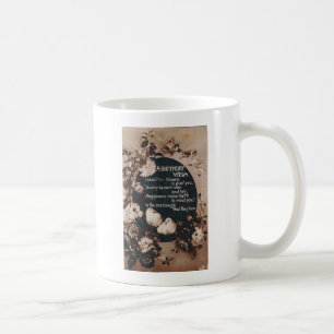 Ein Geburtstagswunsch Tauben Vintage Postkarte Kaffeetasse