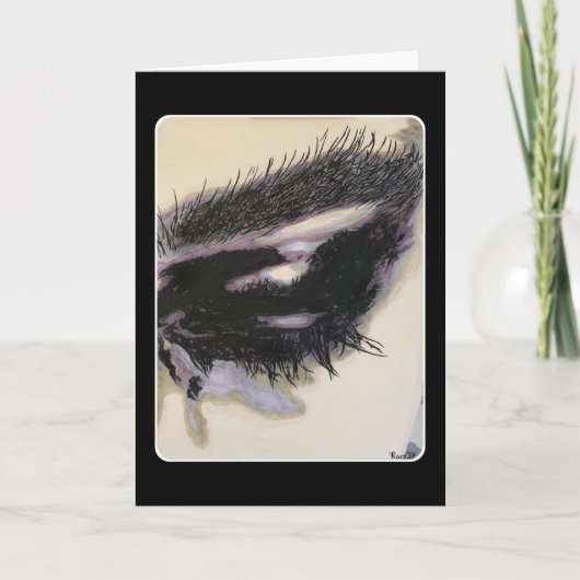 'Ein Gedächtnis in Dunkelheit' Gemälde auf einem Dankeskarte (Vorderseite)