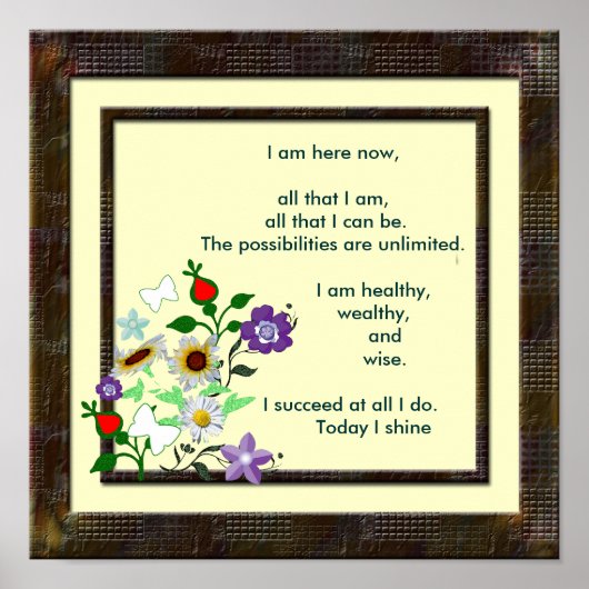 Ein Gedanke für den Tag Poster (Vorne)