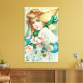 Ein gedankenfreudiger Freund mit Bonnet Leinwanddruck (Insitu (Wohnzimmer))