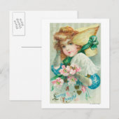 Ein gedankenfreudiger Freund mit Bonnet Postkarte (Vorne/Hinten)