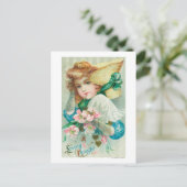 Ein gedankenfreudiger Freund mit Bonnet Postkarte (Stehend Vorderseite)