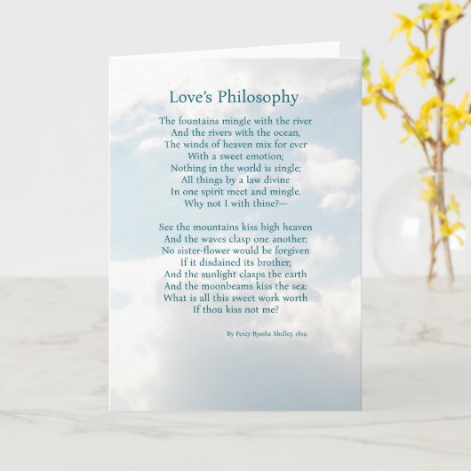 Ein Gedicht der Liebe Karte (Gelbe Blume)