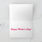 Ein Gedicht der Mutter Tages Karte (Innenseite)