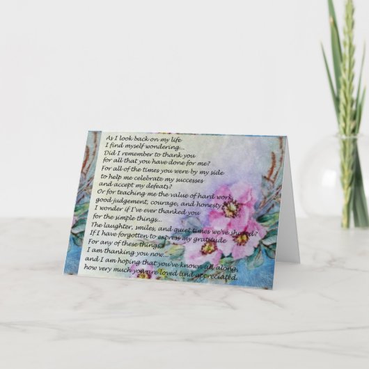 Ein Gedicht der Mutter Tages Karte (Vorderseite)