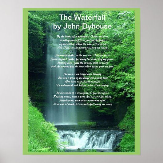 Ein Gedicht: Der Wasserfall Poster (Vorne)