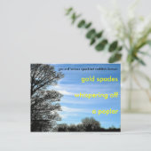 Ein Gedicht für den Fall Postkarte (Stehend Vorderseite)