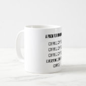 Ein Gedicht für den Morgen Kaffeetasse (Vorderseite Links)