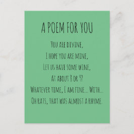 Ein Gedicht für dich Postkarte