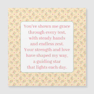 Ein Gedicht für Oma Magnetkarte