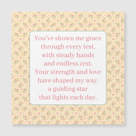 Ein Gedicht für Oma Magnetkarte (Vorderseite)