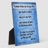 Ein Gedicht von mir an deine Vater-Tafel Fotoplatte (Seite)